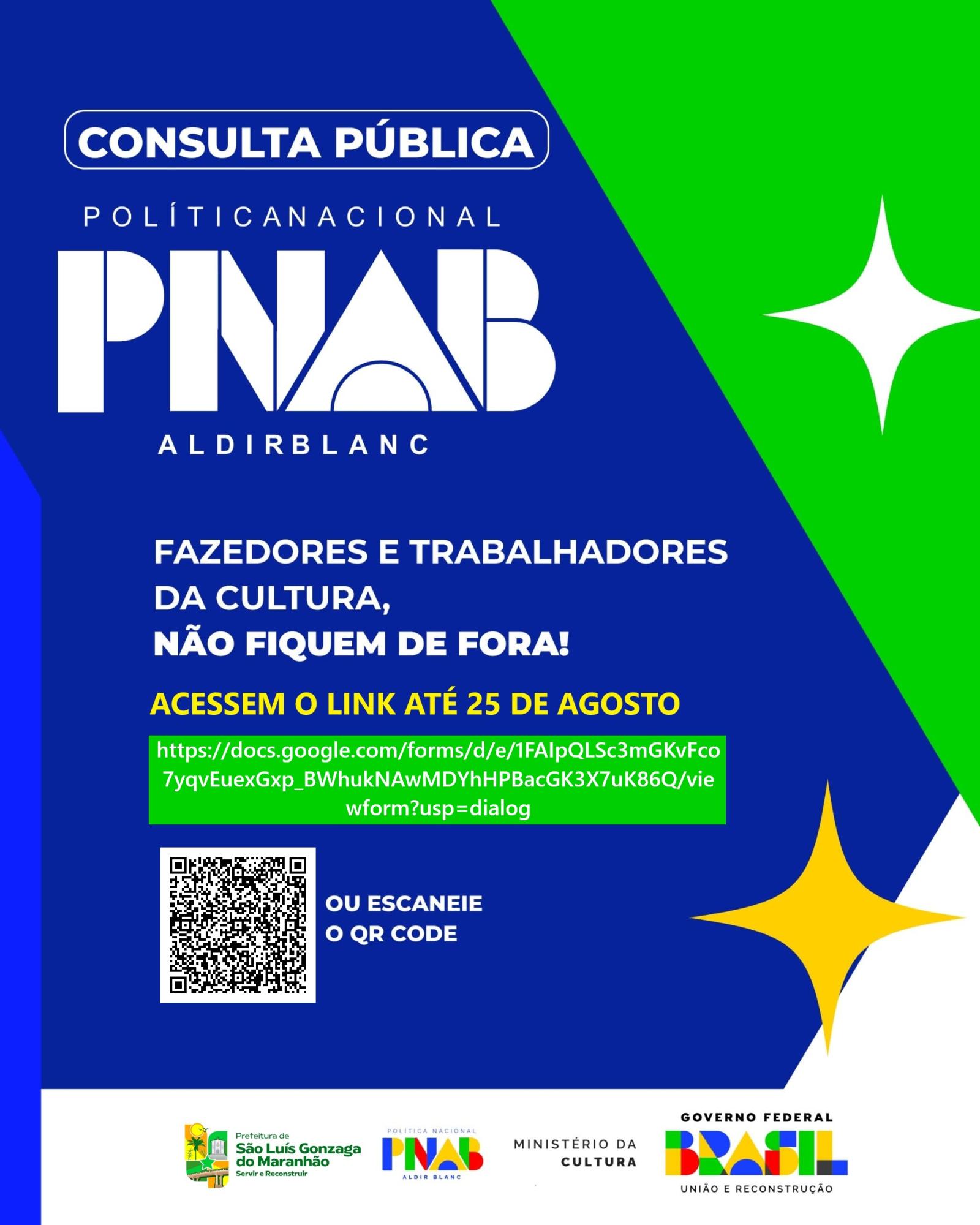 Consulta Pública Política Nacional Aldir Blanc - PNAB